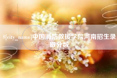 周口中国消防救援学院河南招生录取分数