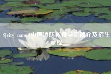 周口中国消防救援学院简介及招生章程