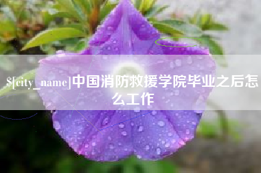 周口中国消防救援学院毕业之后怎么工作
