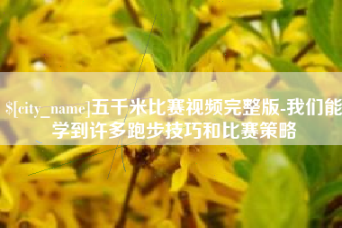 周口五千米比赛视频完整版-我们能学到许多跑步技巧和比赛策略