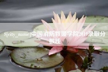 周口中国消防救援学院2019录取分数线
