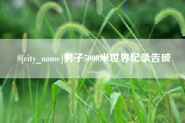 周口男子5000米世界纪录告破