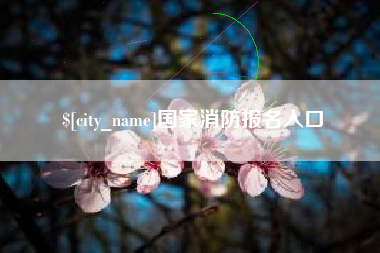 周口国家消防报名入口