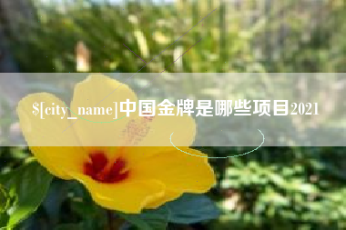 周口中国金牌是哪些项目2021