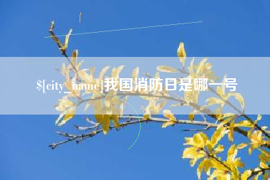 周口我国消防日是哪一号