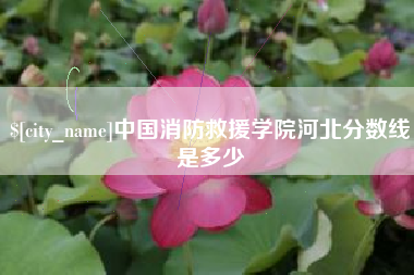 周口中国消防救援学院河北分数线是多少
