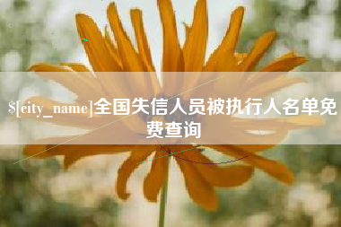 周口全国失信人员被执行人名单免费查询