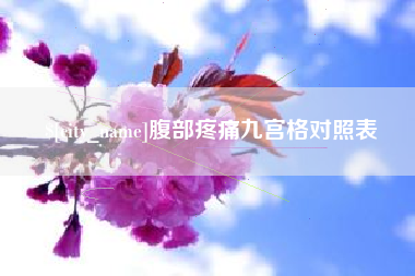 周口腹部疼痛九宫格对照表