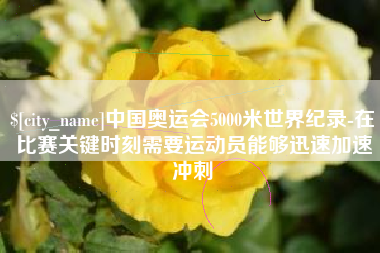 周口中国奥运会5000米世界纪录-在比赛关键时刻需要运动员能够迅速加速冲刺