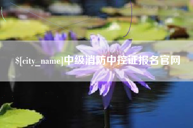 周口中级消防中控证报名官网