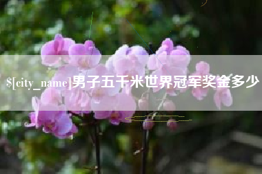 周口男子五千米世界冠军奖金多少