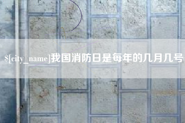 周口我国消防日是每年的几月几号