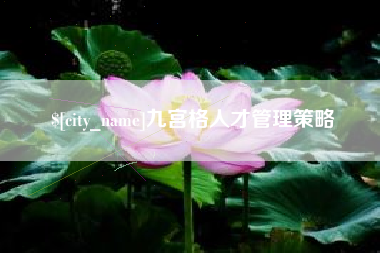 周口九宫格人才管理策略