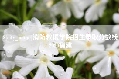 周口消防救援学院招生录取分数线2020福建