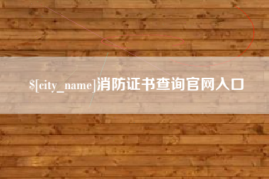周口消防证书查询官网入口