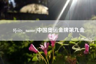 周口中国奥运金牌第九金